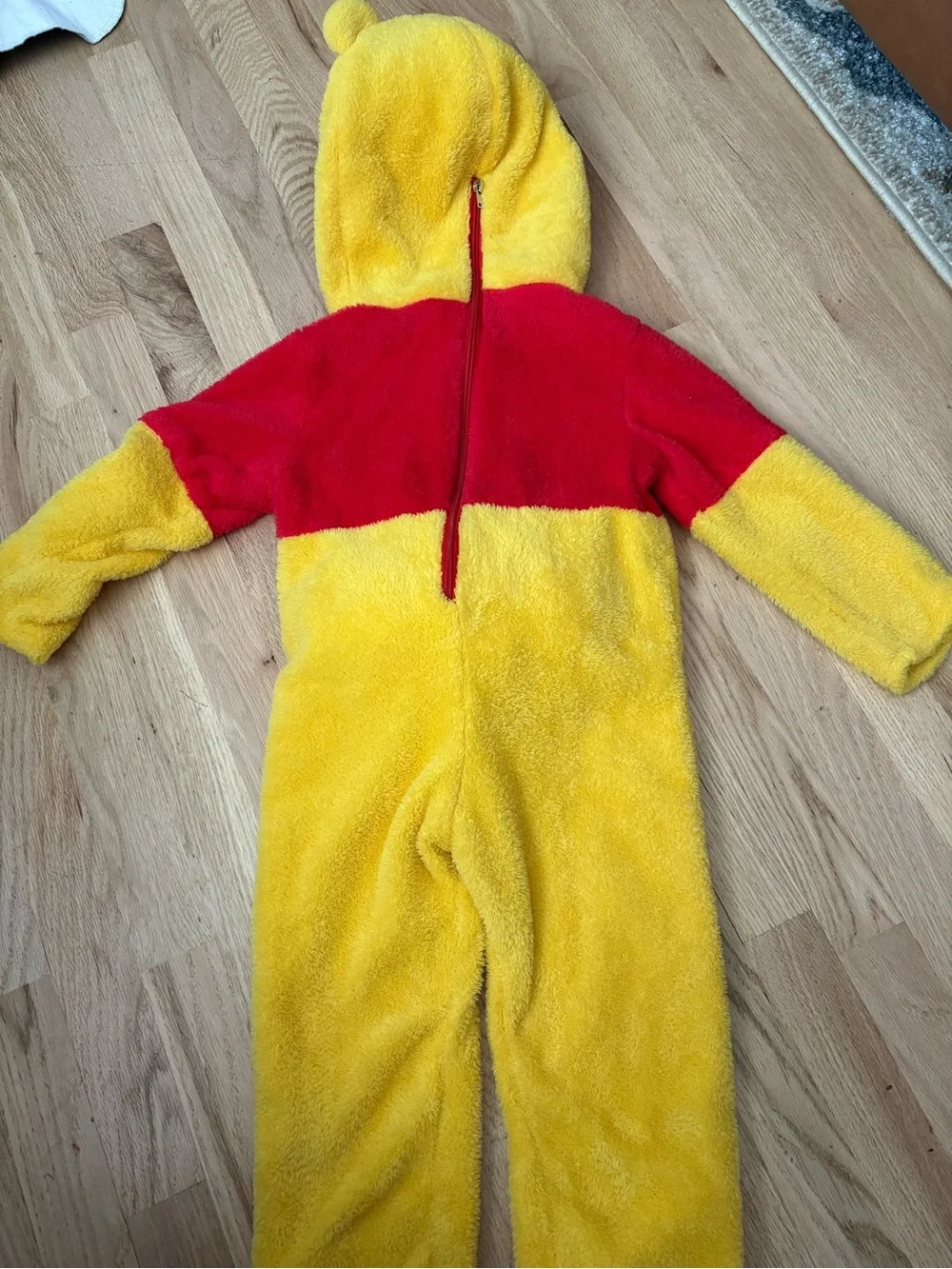 Disney Winnie the Pooh Plush Hooded Costume in Yellow and Red - Picture 4 of 5